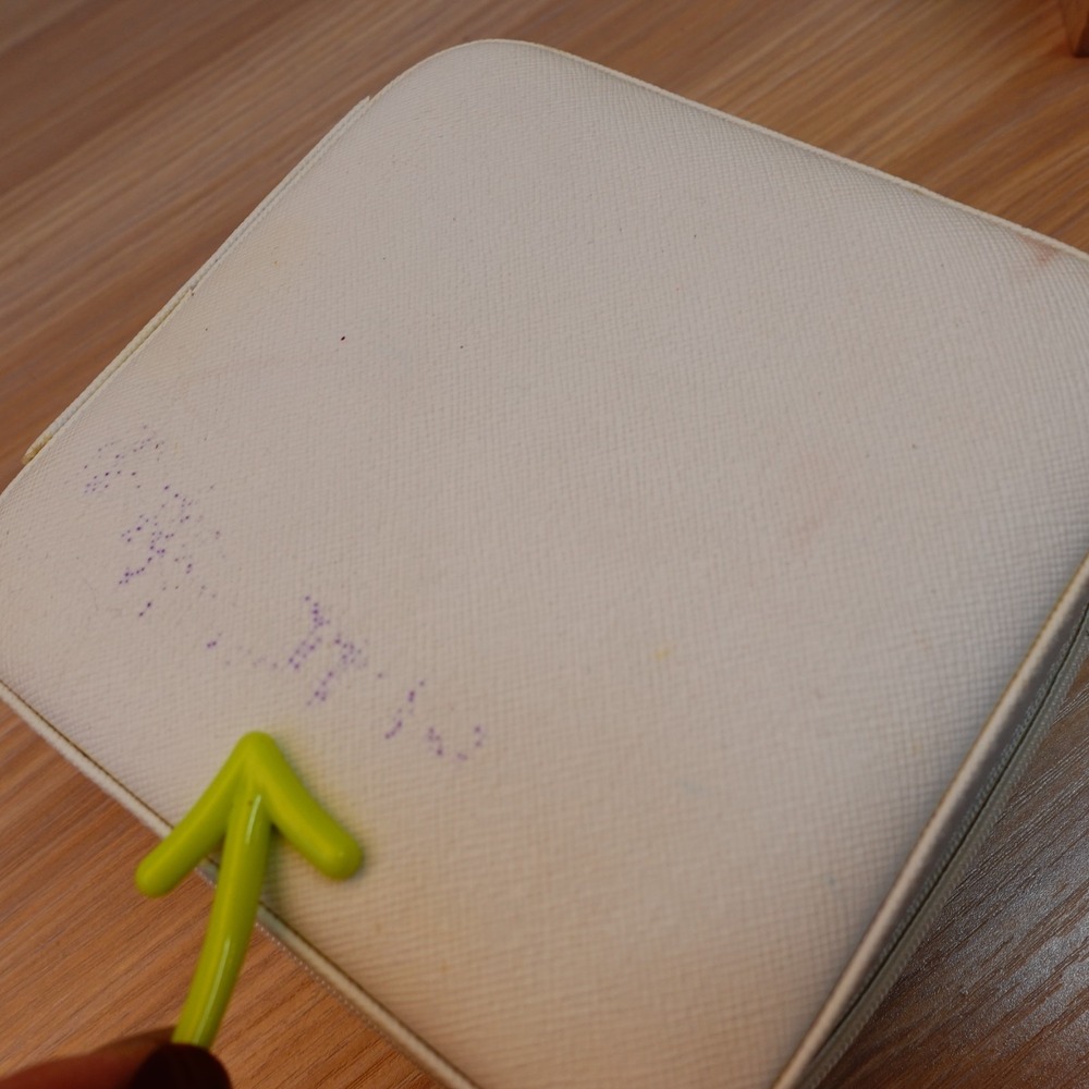 Travel Jewelry Case S White Vanity Mirror Box Organizer Faux Saffiano Leather - Picture 4 of 11